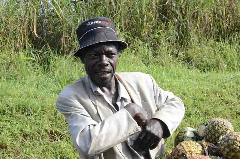 36 - Uganda - vendedor de pinyas
